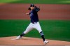 Tampa Bay Rays starting pitcher Tyler Glasnow winds up during the first inning in Game 5 of the baseball team's AL Division Series against the New York Yankees, Friday, Oct. 9, 2020, in San Diego. (AP Photo/Gregory Bull)