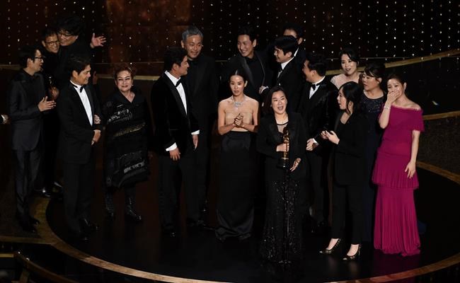 The cast and crew of