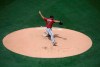 Arizona Diamondbacks starting pitcher Madison Bumgarner delivers during the first inning of a baseball game against the San Diego Padres Thursday, April 1, 2021, on opening day in San Diego. (AP Photo/Denis Poroy)