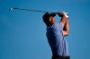 Tiger Woods hits hit tee shot on the 15th hole of the North Course at Torrey Pines Golf Course during the first round of the Farmers Insurance golf tournament Thursday Jan. 23, 2020, in San Diego. (AP Photo/Denis Poroy)