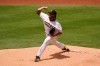 San Diego Padres starting pitcher Dinelson Lamet works against a Milwaukee Brewers batter during the first inning of a baseball game Wednesday, April 21, 2021, in San Diego. (AP Photo/Gregory Bull)