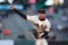 San Francisco Giants' Aaron Sanchez throws against the Colorado Rockies during the first inning of a baseball game in San Francisco, Tuesday, April 27, 2021. (AP Photo/Jed Jacobsohn)