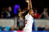 Stanford's Catarina Macario celebrates after scoring a penalty kick against North Carolina during a soccer match in San Jose, Calif., Dec. 8, 2019. Brazilian-born Stanford midfielder Macario is among the players who will take part in the U.S. women's national team training camp this month. The two-time winner of the MAC Hermann Trophy as the nation’s best college player, Macario had a Stanford single-season record of 32 goals and 23 assists last year. This is the first time Macario has been called into a senior national team camp. (Randy Vazquez/Bay Area News Group via AP)