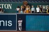Houston Astros right fielder Josh Reddick looks into the stands filled with mannequins, after a solo home run by San Diego Padres' Trent Grisham during the first inning of a baseball game in San Diego, Saturday, Aug. 22, 2020. (AP Photo/Kelvin Kuo)