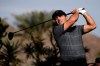 Francesco Molinari hits from the sixth tee during the first round of the American Express golf tournament at La Quinta Country Club on Thursday, Jan. 16, 2020, in La Quinta, Calif. (AP Photo/Marcio Jose Sanchez)