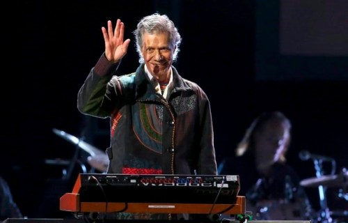 FILE - Chick Corea performs at the 62nd annual Grammy Awards on Jan. 26, 2020, in Los Angeles. Corea, a towering jazz pianist with a staggering 23 Grammy awards who pushed the boundaries of the genre and worked alongside Miles Davis and Herbie Hancock, has died. He was 79. Corea died Tuesday, Feb. 9, 2021, of a rare for of cancer, his team posted on his web site. His death was confirmed by Corea's web and marketing manager, Dan Muse. (Photo by Matt Sayles/Invision/AP, File)
