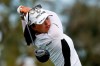 Jin Young Ko, of South Korea, watches her shot from the second tee during the final round of the LPGA's ANA Inspiration golf tournament at Mission Hills Country Club on Sunday, April 4, 2021, in Rancho Mirage, Calif. (AP Photo/Ringo H.W. Chiu)