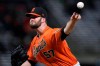 San Francisco Giants pitcher Alex Wood throws to a San Francisco Giants batter during the sixth inning of a baseball game Friday, April 23, 2021, in San Francisco. (AP Photo/Tony Avelar)