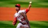 Los Angeles Angels starting pitcher Andrew Heaney works against the Colorado Rockies in the first inning of a baseball game Sunday, Sept. 13, 2020, in Denver. (AP Photo/David Zalubowski)