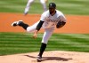 Colorado Rockies starting pitcher Antonio Senzatela works against the San Diego Padres in the first inning of a baseball game Sunday, Aug. 2, 2020, in Denver. (AP Photo/David Zalubowski)