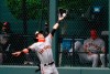 San Francisco Giants shortstop Mauricio Dubon catches a fly ball at the wall off the bat of Colorado Rockies' Matt Kemp during the second inning of a baseball game Thursday, Aug. 6, 2020, in Denver. (AP Photo/Jack Dempsey)