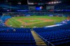 Overall view shows the Toronto Blue Jays playing an intrasquad baseball game in Toronto on Friday, July 10, 2020. Canada's deputy public health officer says the federal government would be having 