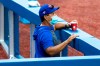 Toronto Blue Jays manager Charlie Montoyo looks on from the dugout during MLB intrasquad baseball action in Toronto on Thursday, July 9, 2020. THE CANADIAN PRESS/Carlos Osorio