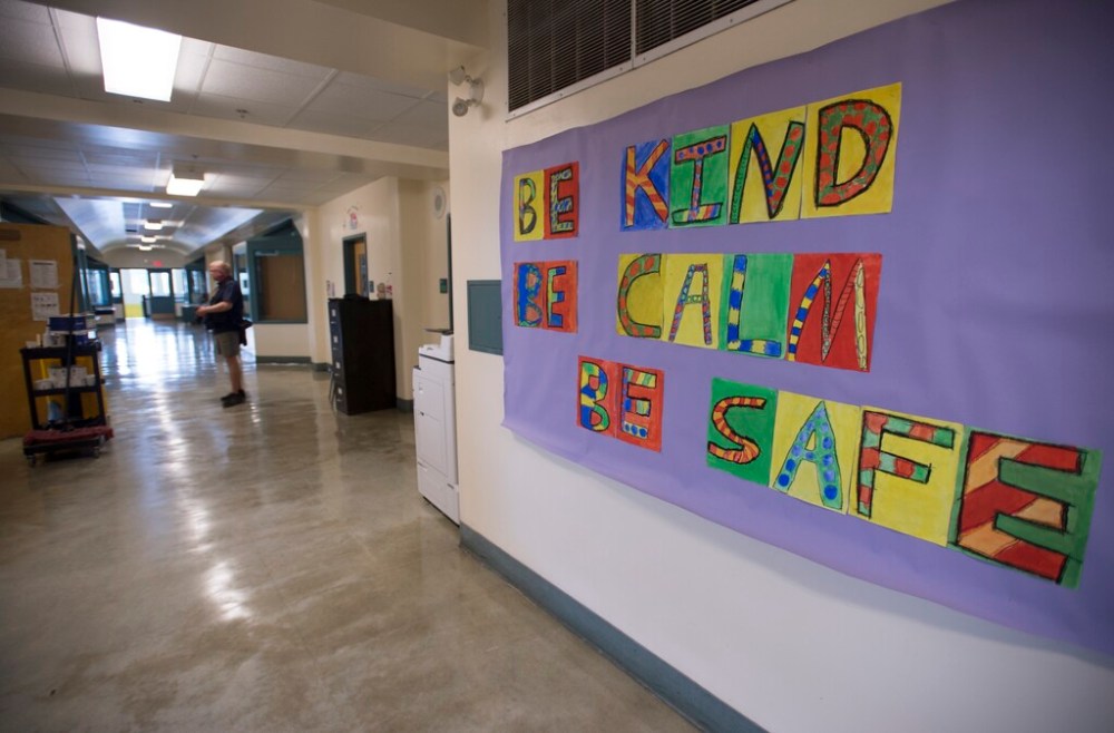 CP
A bulletin board at Hastings Elementary school in Vancouver offers some advice to returning students. (Jonathan Hayward / The Canadian Press)