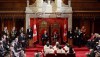 Governor General David Johnston delivers the speech from the throne in the Senate Chamber on Parliament Hill in Ottawa, Friday December 4, 2015. he 43rd session of Parliament — and a new era of minority government — opens today with a speech from the throne that will emphasize the issues on which Justin Trudeau's Liberals believe they can find common ground with opposition parties. THE CANADIAN PRESS/Sean Kilpatrick