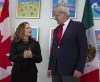Deputy Prime Minister Chrystia Freeland meets with Mexico's Undersecretary for North America, Jesus Seade in Ottawa Friday, Nov. 29, 2019. Mexico???s top trade negotiator wrapped up an 11-hour meeting with his U.S. counterpart Friday night, saying they had not finalized a new trade agreement for Mexico, United States and Canada. THE CANADIAN PRESS/Fred Chartrand