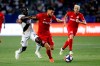 LA Galaxy's Emmanuel Boateng, left, defends against Toronto FC midfielder Jonathan Osorio, centre, during the first half of an MLS soccer match in Carson, Calif., Thursday, July 4, 2019. Continuity and consistency are the buzzwords in 2020 for Toronto FC, which is looking to build on a second-half surge last season that carried the club to the MLS Cup final for the third time in four years. THE CANADIAN PRESS/AP, /Ringo H.W. Chiu