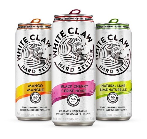 White Claw hard seltzer cans are seen in this undated handout photo. THE CANADIAN PRESS/HO, White Claw *MANDATORY CREDIT*
