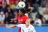 Canada's Ashley Lawrence, left, and New Zealand's Ria Percival go for a header during the Women's World Cup Group E soccer match between Canada and New Zealand in Grenoble, France, Saturday, June 15, 2019. Half of female soccer players who suffered a head-collision event received medical assessments, compared to a third of male players, according to a Canadian study published in the Journal of the American Medical Association today.THE CANADIAN PRESS/AP/Francisco Seco