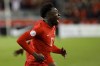 Canada midfielder Alphonso Davies (12) celebrates a goal against the United States during second half of CONCACAF Nations League soccer action in Toronto, Tuesday, Oct. 15, 2019. Davies and Ashley Lawrence have been named Canada Soccer Players of the Month. THE CANADIAN PRESS/Cole Burston
