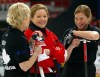 Team Canada third Kim Kelly, skip Colleen Jones and second Mary-Anne Arsenault, left to right, share a light moment as they play Team Italy in round-robin action at the world curling championships in Gavle Sweden on Sunday, April 18, 2004. A full-circle curling moment soon awaits Colleen Jones and the legendary foursome that won five national championships together over a six-year span. First up though is an attempt to get her regular women's team back to the Scotties Tournament of Hearts. THE CANADIAN PRESS/Andrew Vaughan