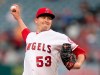 Los Angeles Angels starting pitcher Trevor Cahill delivers a pitch during the first inning of a baseball game against the Minnesota Twins in Anaheim, Calif., on May 21, 2019. The San Francisco Giants signed veteran right-hander Trevor Cahill to a minor league contract Wednesday, and Cahill took part in the day's first spring training workout for pitchers and catchers. THE CANADIAN PRESS/AP, Kyusung Gong