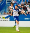 Montreal Impact's Jeb Brovsky, back, and FC Edmonton's Daryl Fordyce battle for the ball during first half second leg semi-final Canadian championship soccer action in Montreal, Wednesday, May 14, 2014. Winnipeg's Valour FC added some experience to its attack Friday by signing former FC Edmonton forward Daryl Fordyce. THE CANADIAN PRESS/Graham Hughes