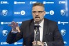 Kevin Gilmore speaks during a news conference in Montreal, Tuesday, January 22, 2019. Montreal Impact president/CEO Kevin Gilmore is in wait-and-see mode. THE CANADIAN PRESS/Graham Hughes