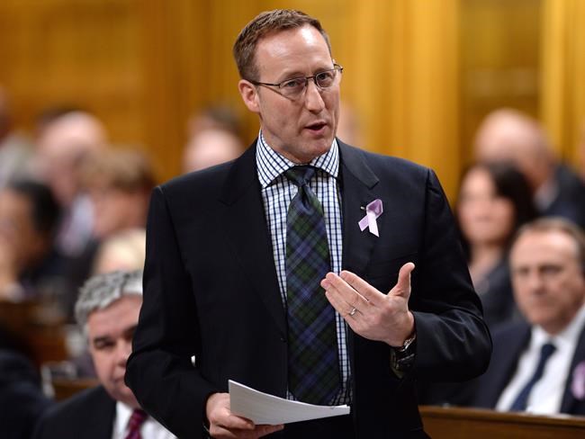 Justice Minister Peter MacKay answers a question during Question Period in the House of Commons in Ottawa on Thursday, March 26, 2015. The former Conservative cabinet minister says he's in the running for leadership of the federal Conservatives. THE CANADIAN PRESS/Sean Kilpatrick