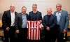 The Canadian Premier League officially announced Wednesday, Jan.29, 2020 that Ottawa has been awarded a CPL expansion team, a bid led by Club Atletico de Madrid. From left to right, CEO of Canadian Soccer Business Scott Mitchell, Canadian Premier League Commissioner David Clanachan, CEO Club Atlético de Madrid Miguel Ángel Gil Marín Ottawa Strategic Partner Jeff Hunt, and CFO of Canadian Soccer Business Doug Rye. THE CANADIAN PRESS/HO-Canadian Premier League MANDATORY CREDIT