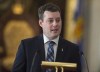 Proposed legislative changes in Nova Scotia would give the province regulatory authority over the nicotine content of tobacco and e-cigarettes. Health Minister Randy Delorey addresses the audience at a bill briefing at the legislature in Halifax on Tuesday, April 2, 2019. THE CANADIAN PRESS/Andrew Vaughan