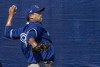 Toronto Blue Jays pitcher Hyun-Jin Ryu throws in the bullpen at the team's spring training facilities in Dunedin, Fla., Sunday, Feb. 16, 2020. Hyun-Jin Ryu gave up three hits, including a solo home run, over two innings of work in his Toronto spring training debut Thursday as the Blue Jays and Minnesota Twins played to a 3-3 tie. THE CANADIAN PRESS/Steve Nesius