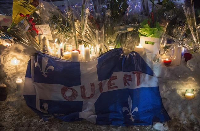 A Quebec flag with the word