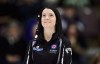 Wild Card skip Kerri Einarson takes on Manitoba at the Scotties Tournament of Hearts in Penticton, B.C., on Saturday, Feb. 3, 2018. Kerri Einarson is enjoying the prospect of a direct entry into the Canadian women's curling championship. THE CANADIAN PRESS/Sean Kilpatrick