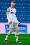 Bologna's Jerdy Schouten celebrates after scoring his side's second goal during a Serie A soccer match between Crotone and Bolgona, in Crotone's Ezio Scida Stadium, southern Italy, Saturday, March 20, 2021. (Francesco Mazzitello/LaPresse via AP)