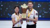 CP
Kerri Einarson and Brad Gushue after winning the Canadian mixed doubles curling championship on Thursday night. (Jeff McIntosh / The Canadian Press)