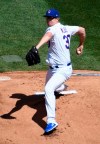Chicago Cubs starting pitcher Alec Mills (30) throws against the St. Louis Cardinals during the first inning in the first baseball game of a doubleheader, Wednesday, Aug. 19, 2020, in Chicago. (AP Photo/David Banks)