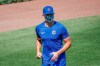 Chicago Cubs third baseman Kris Bryant warms up during baseball practice at Wrigley Field on Sunday, July 5, 2020 in Chicago. (AP Photo/Kamil Krzaczynski)