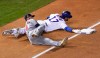 Minnesota Twins third baseman Josh Donaldson (24) tags out Chicago Cubs' Kris Bryant (17) at third base during the first inning of a baseball game, Friday, Sept. 18, 2020, in Chicago. (AP Photo/David Banks)