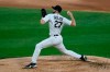 Chicago White Sox starter Lucas Giolito delivers a pitch during the first inning of a baseball game against the Cleveland Indians Tuesday, April 13, 2021, in Chicago. (AP Photo/Paul Beaty)