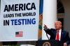 President Donald Trump speaks about the coronavirus during a press briefing in the Rose Garden of the White House, Monday, May 11, 2020, in Washington. (AP Photo/Alex Brandon)