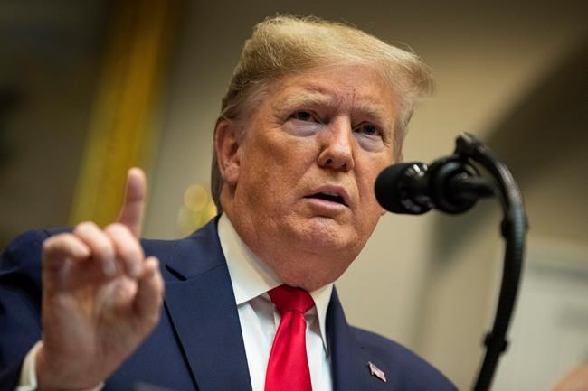 President Donald Trump delivers remarks on proposed changes to the National Environmental Policy Act, at the White House, Thursday, Jan. 9, 2020, in Washington. (AP Photo/ Evan Vucci)