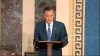 In this image from video, Sen. Mitt Romney, R-Utah, speaks on the Senate floor about the impeachment trial against President Donald Trump at the U.S. Capitol in Washington, Wednesday, Feb. 5, 2020. The Senate will vote on the Articles of Impeachment on Wednesday afternoon. (Senate Television via AP)