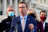 Rep. Dusty Johnson, R-S.D., speaks during a news conference with the Problem Solvers Caucus about the expected passage of the emergency COVID-19 relief bill, Monday, Dec. 21, 2020, on Capitol Hill in Washington. Congressional leaders have hashed out a massive, year-end catchall bill that combines $900 billion in COVID-19 aid with a $1.4 trillion spending bill and reams of other unfinished legislation on taxes, energy, education and health care. (AP Photo/Jacquelyn Martin)