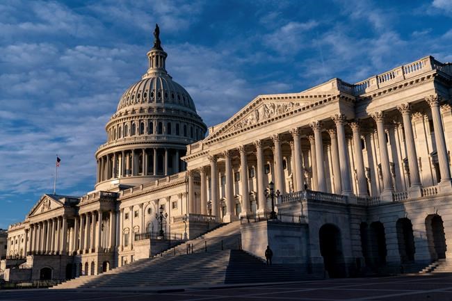 The Senate side of the U.S. Capitol is seen on the morning of Election Day, Tuesday, Nov. 3, 2020, in Washington. (AP Photo/J. Scott Applewhite)
