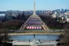 A view of the National Mall in Washington, Tuesday, Jan. 19, 2021, ahead of the 59th Presidential Inauguration on Wednesday. (AP Photo/Susan Walsh, Pool)