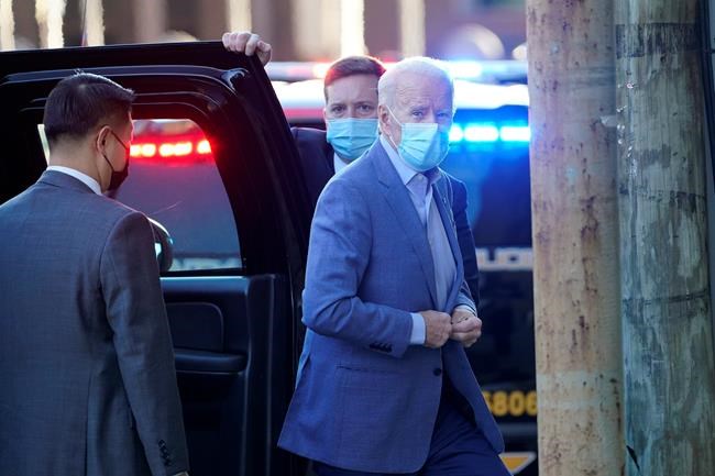 President-elect Joe Biden arrives at The Queen Theater in Wilmington, Del., Sunday, Jan. 10, 2021. (AP Photo/Susan Walsh)