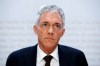 In this Friday, May 10, 2019 FILE photo, Swiss Federal Attorney Michael Lauber watches during a media conference at the Media Centre of the Federal Parliament in Bern, Switzerland. According to media reports, Lauber offered his resignation on 24 July 2020 amid impeachment proceedings over his handling of the FIFA corruption probe. (Peter Klaunzer/Keystone via AP)