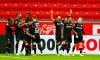 Bayer Leverkusen's Kerem Demirbay celebrates scoring their second goal during the German Bundesliga soccer match between Bayer Leverkusen and VfB Stuttgart in Leverkusen, Germany, Saturday, Feb. 6, 2021. (Thilo Schmuelgen/Pool via AP)