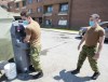 Canadian Forces personnel wash up before their break at the Vigi Mount Royal CHSLD seniors residence Tuesday May 26, 2020 in Montreal. THE CANADIAN PRESS/Ryan Remiorz
